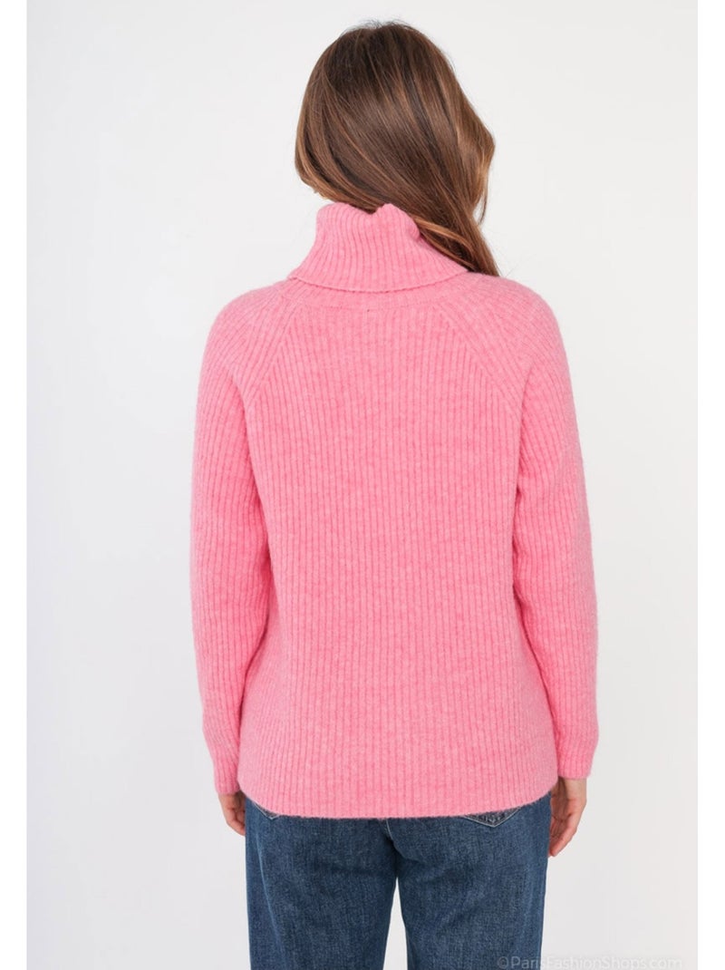 Maglia a collo alto Kebello Rosa - Kiabi