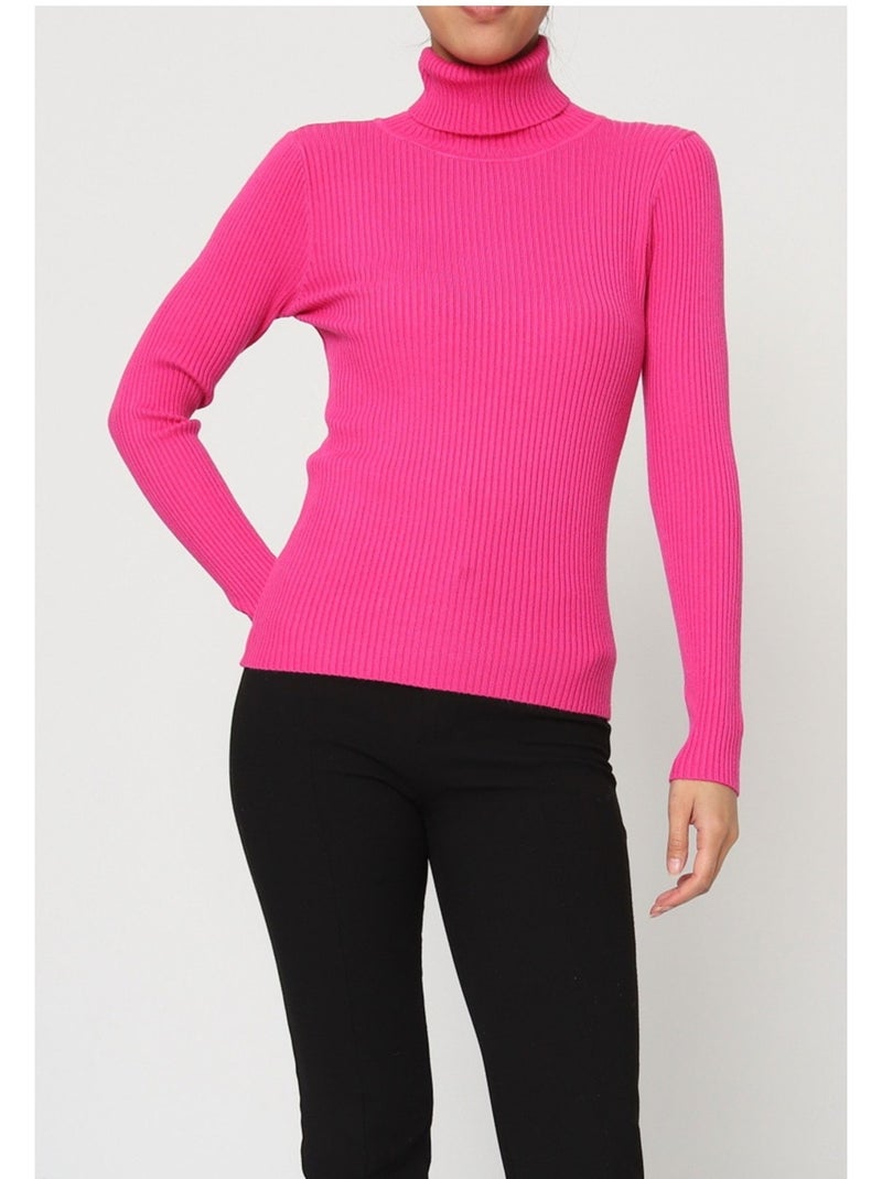Maglia a collo alto Kebello Rosa fucsia - Kiabi