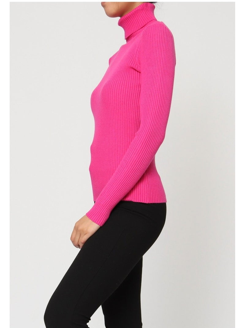 Maglia a collo alto Kebello Rosa fucsia - Kiabi