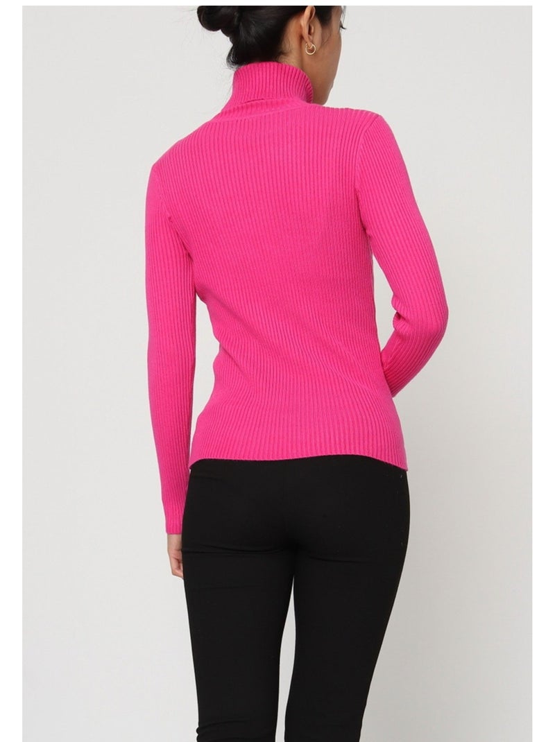 Maglia a collo alto Kebello Rosa fucsia - Kiabi