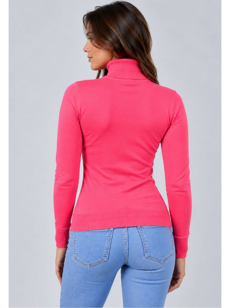 Maglia a collo alto kebello Rosa fucsia - Kiabi