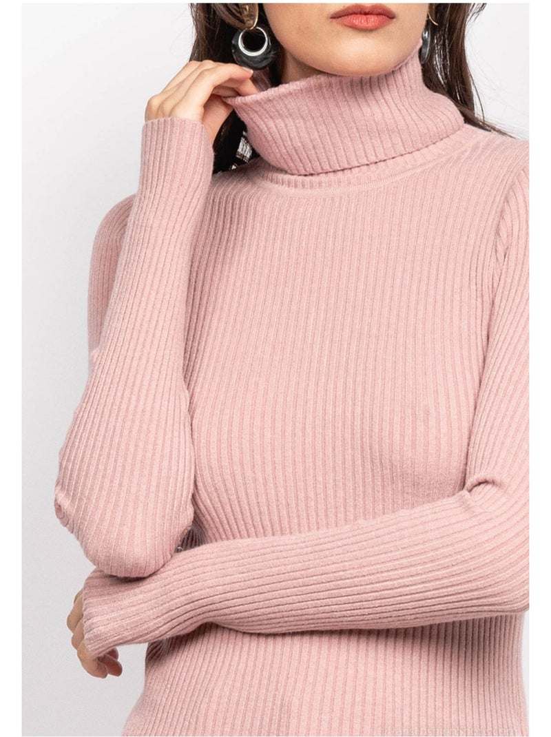 Maglia a collo alto Kebello Rosa - Kiabi