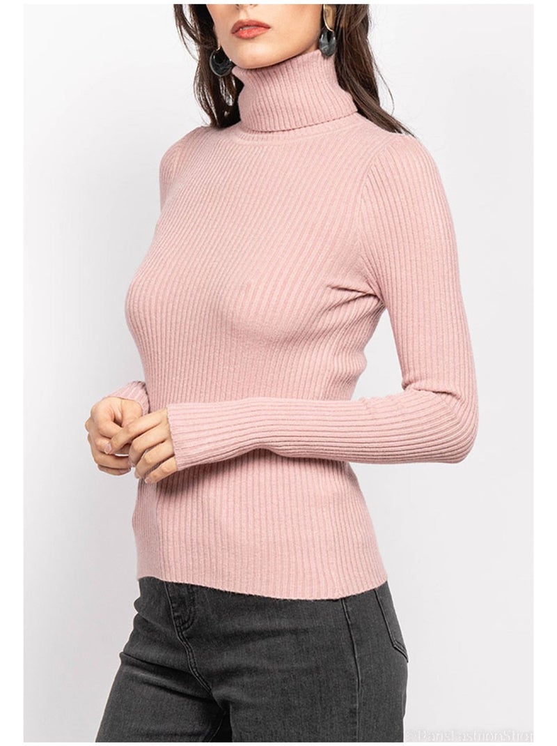 Maglia a collo alto Kebello Rosa - Kiabi