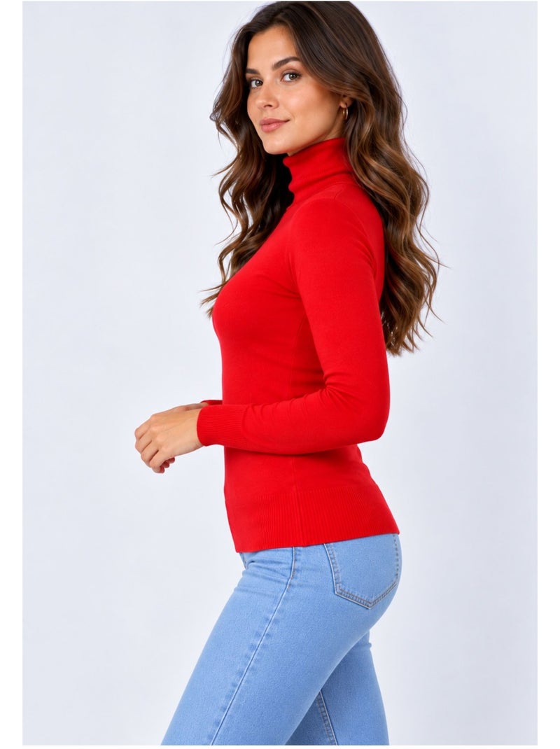 Maglia a collo alto kebello Rosso - Kiabi