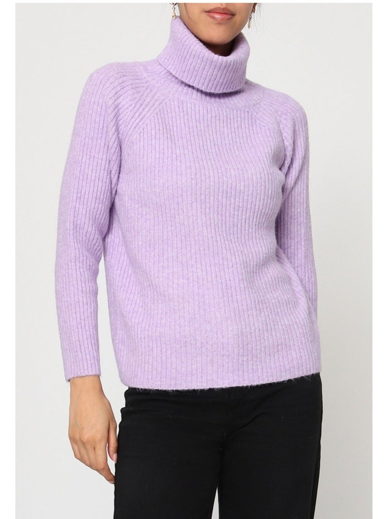 Maglia a collo alto Kebello Viola - Kiabi