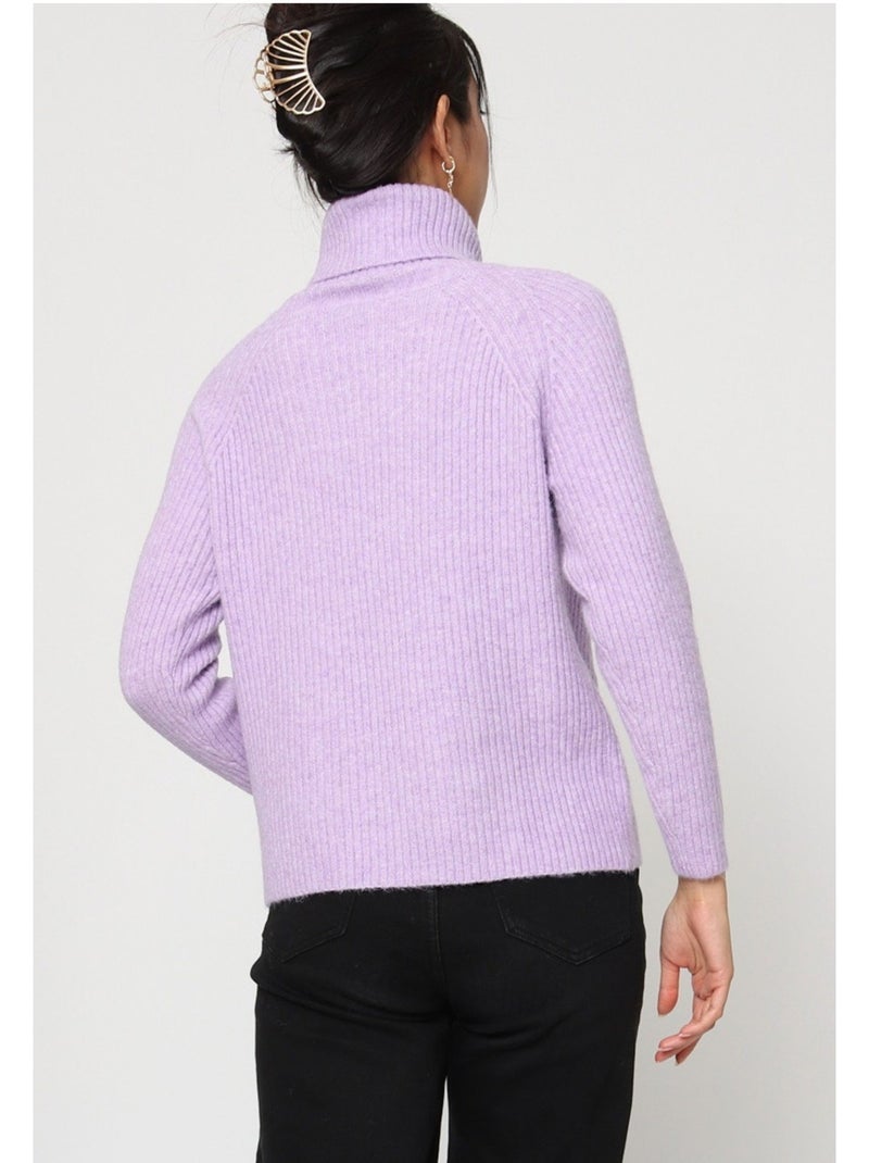 Maglia a collo alto Kebello Viola - Kiabi