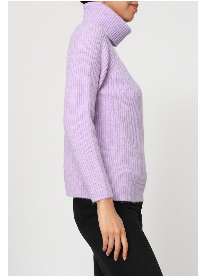 Maglia a collo alto Kebello Viola - Kiabi