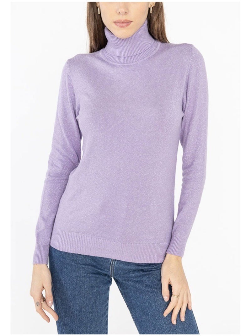 Maglia a collo alto Kebello Viola - Kiabi