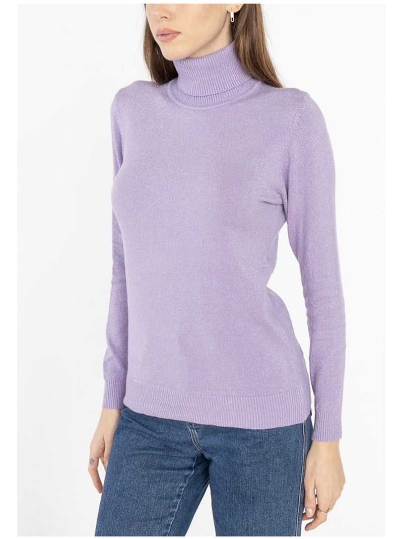 Maglia a collo alto Kebello Viola - Kiabi