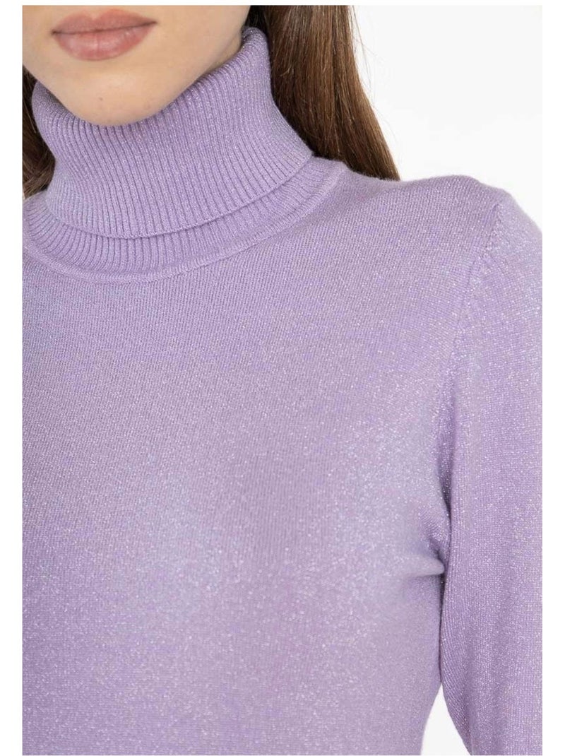Maglia a collo alto Kebello Viola - Kiabi