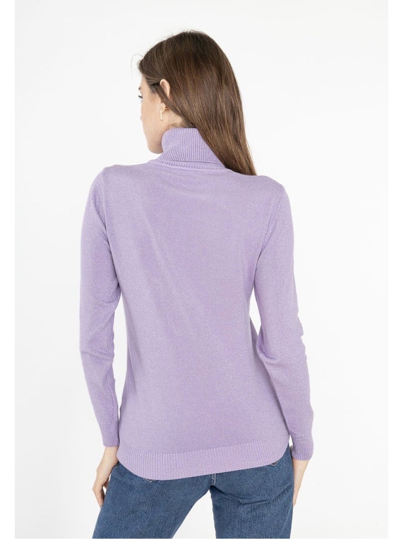 Maglia a collo alto Kebello Viola - Kiabi