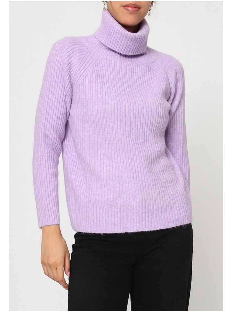 Maglia a collo alto kebello Viola - Kiabi