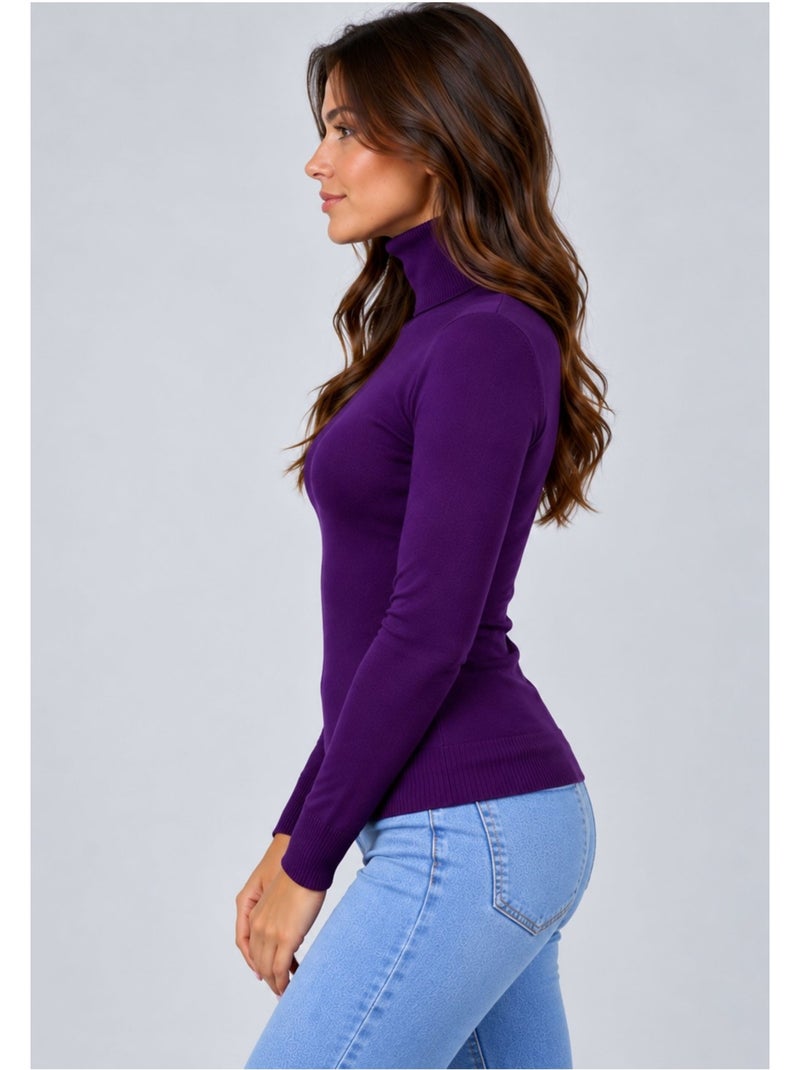 Maglia a collo alto kebello Viola - Kiabi