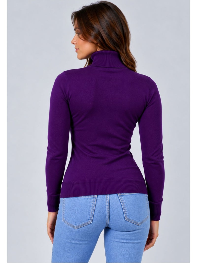 Maglia a collo alto kebello Viola - Kiabi
