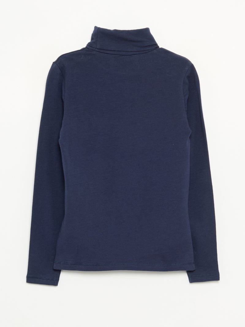 Maglia a collo alto tinta unita Blu - Kiabi