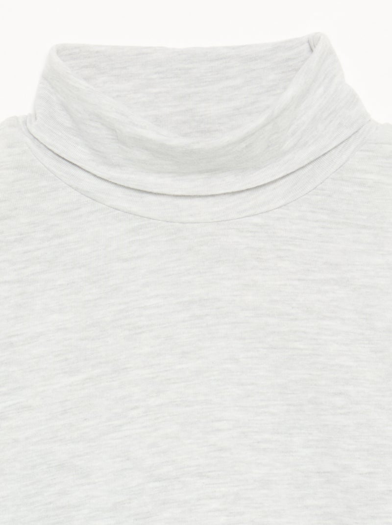 Maglia a collo alto tinta unita Grigio - Kiabi