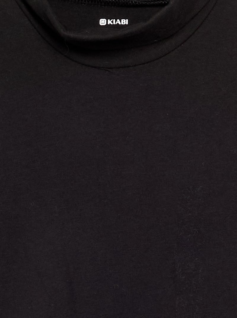 Maglia a collo alto tinta unita Nero - Kiabi