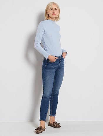 Maglia a coste con bordino dorato - Kiabi