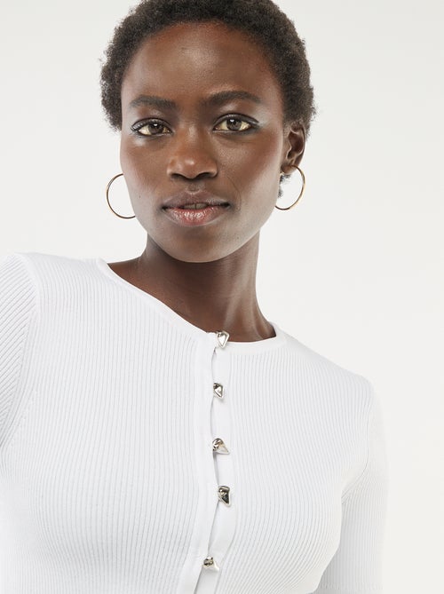 Maglia a maniche corte con bottoni decorativi - Kiabi