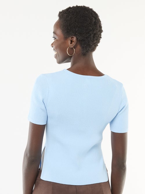 Maglia a maniche corte con bottoni decorativi - Kiabi