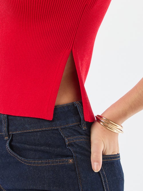 Maglia a maniche corte con bottoni decorativi - Kiabi