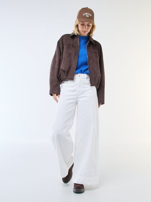 Maglia a maniche corte in mohair tinta unita - Kiabi