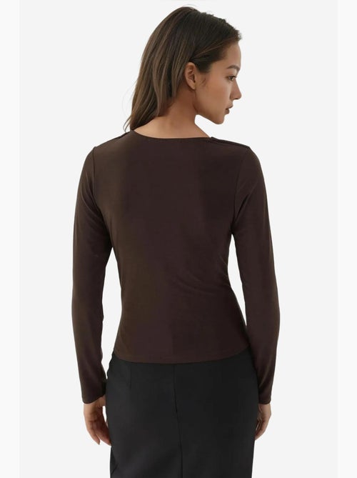 Maglia a maniche lunghe con colletto asimmetrico hiccup - Kiabi