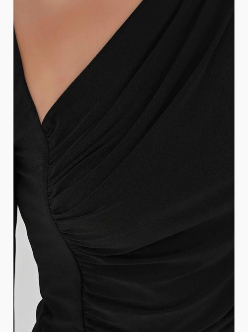 Maglia a maniche lunghe con colletto asimmetrico - Kiabi