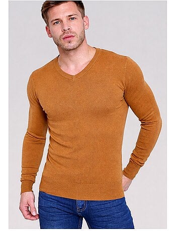 Maglia a maniche lunghe con scollo a V Kebello