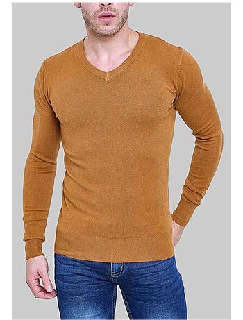 Maglia a maniche lunghe con scollo a V Kebello