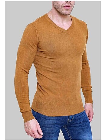 Maglia a maniche lunghe con scollo a V Kebello