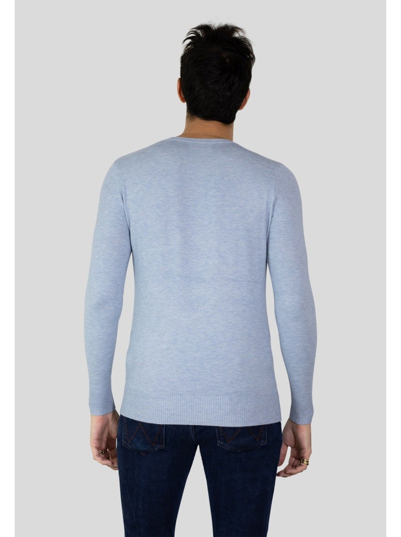 Maglia a maniche lunghe con scollo rotondo Kebello Blu cielo - Kiabi