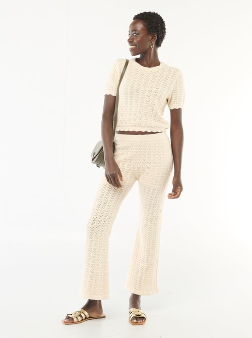 Maglia all'uncinetto a maniche corte - Kiabi