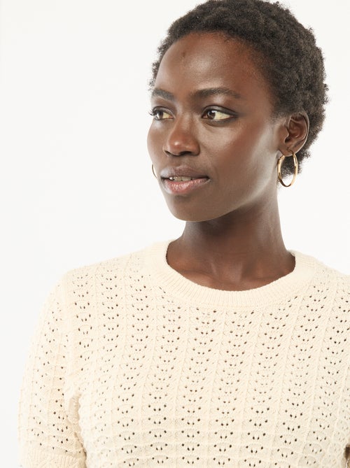 Maglia all'uncinetto a maniche corte - Kiabi