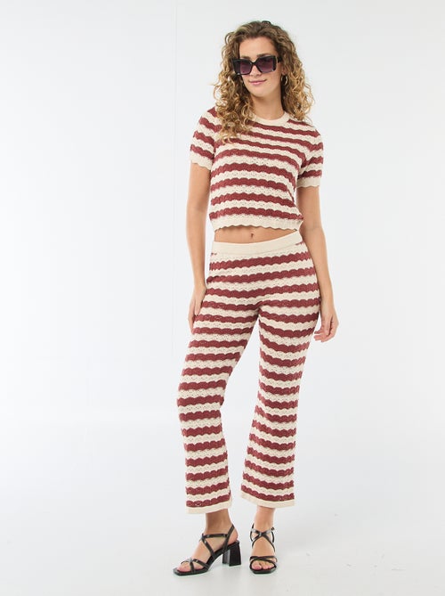 Maglia all'uncinetto a maniche corte - Kiabi