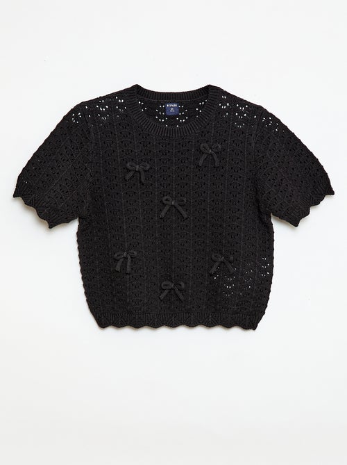 Maglia all'uncinetto a maniche corte - Kiabi