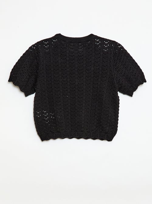 Maglia all'uncinetto a maniche corte - Kiabi