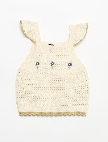 Maglia all'uncinetto senza maniche
