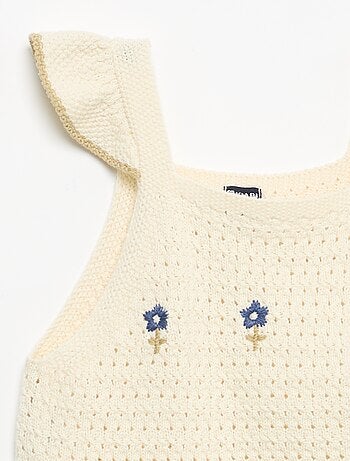 Maglia all'uncinetto senza maniche