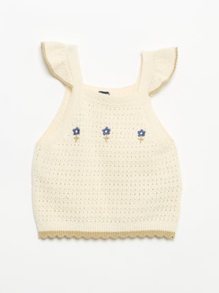 Maglia all'uncinetto senza maniche