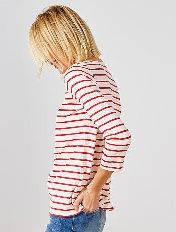 Maglia basic collo a barchetta - Kiabi