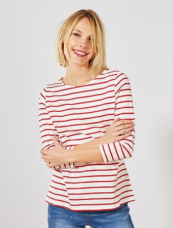 Maglia basic collo a barchetta - Kiabi