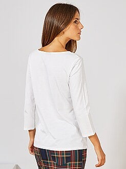 Maglia basic collo a barchetta - Kiabi