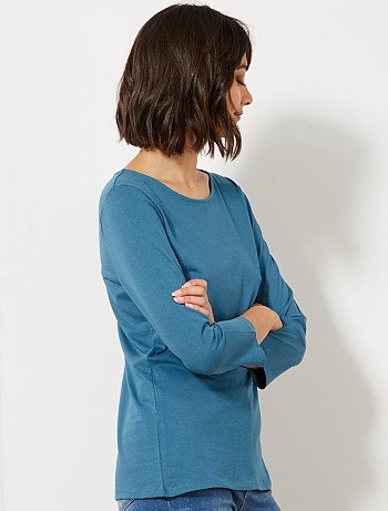 Maglia basic collo a barchetta - Kiabi