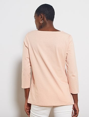 Maglia basic collo a barchetta - Kiabi