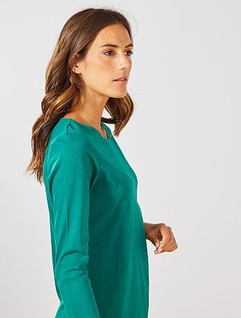 Maglia basic collo a barchetta - Kiabi