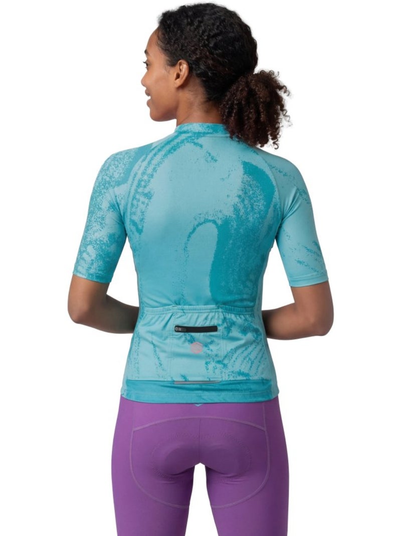 Maglia biodegradabile da donna ciclismo donna bio-w nrc Blu - Kiabi