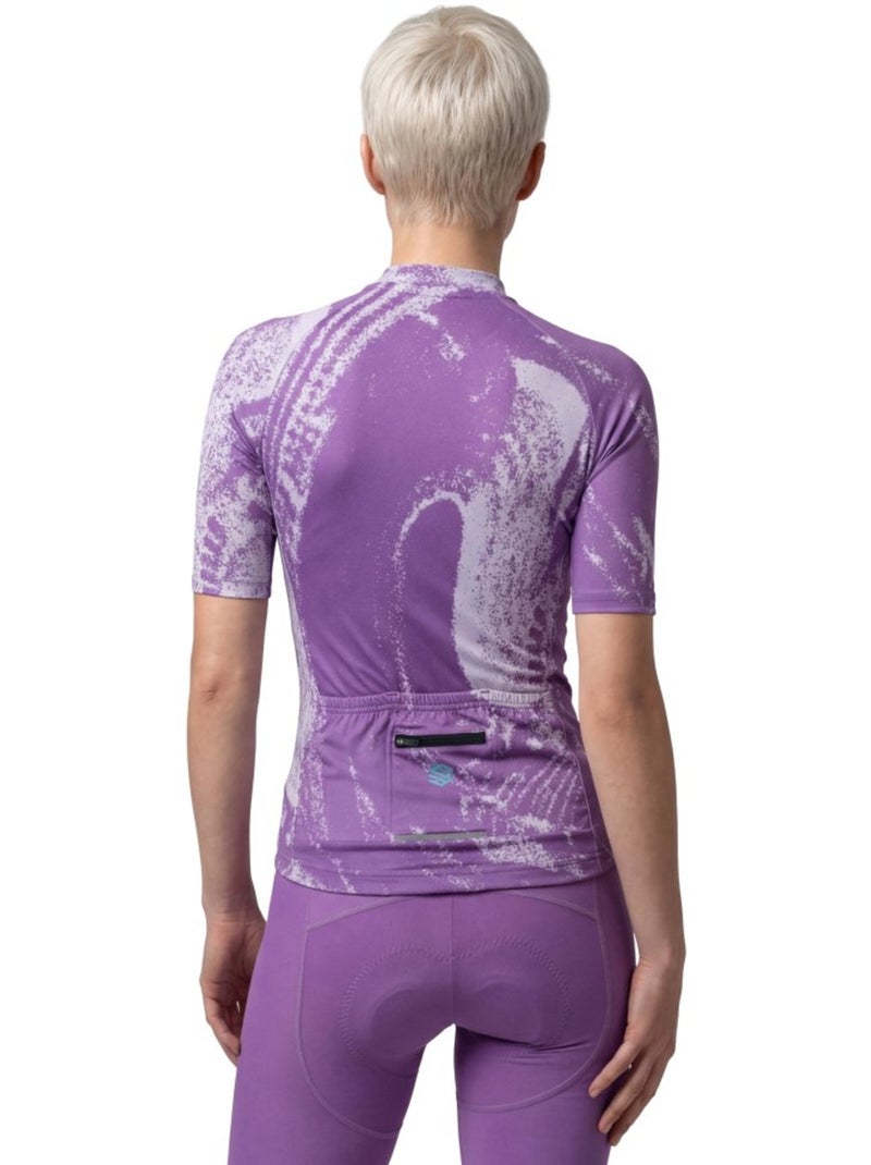 Maglia biodegradabile da donna ciclismo donna bio-w nrc Viola - Kiabi
