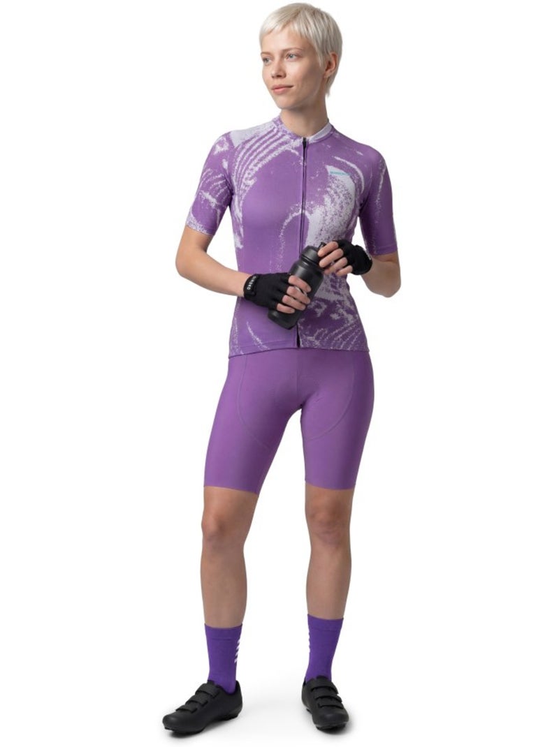 Maglia biodegradabile da donna ciclismo donna bio-w nrc Viola - Kiabi