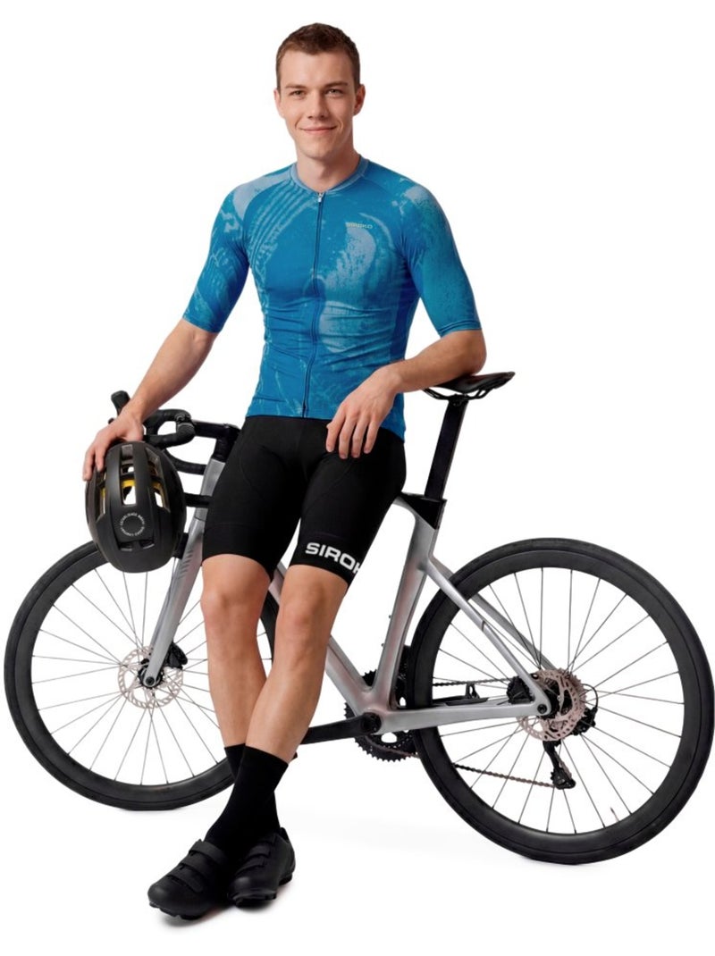 Maglia biodegradabile da uomo ciclismo uomo bio nrc Blu - Kiabi